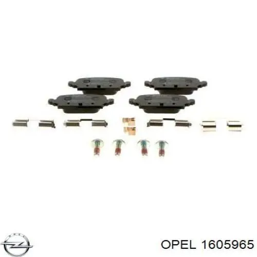 Задні гальмівні колодки Opel 1605965 ціна, від 15.49 USD