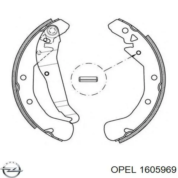 Колодки гальмові задні, барабанні Opel 1605969 ціна, від 26.91 USD