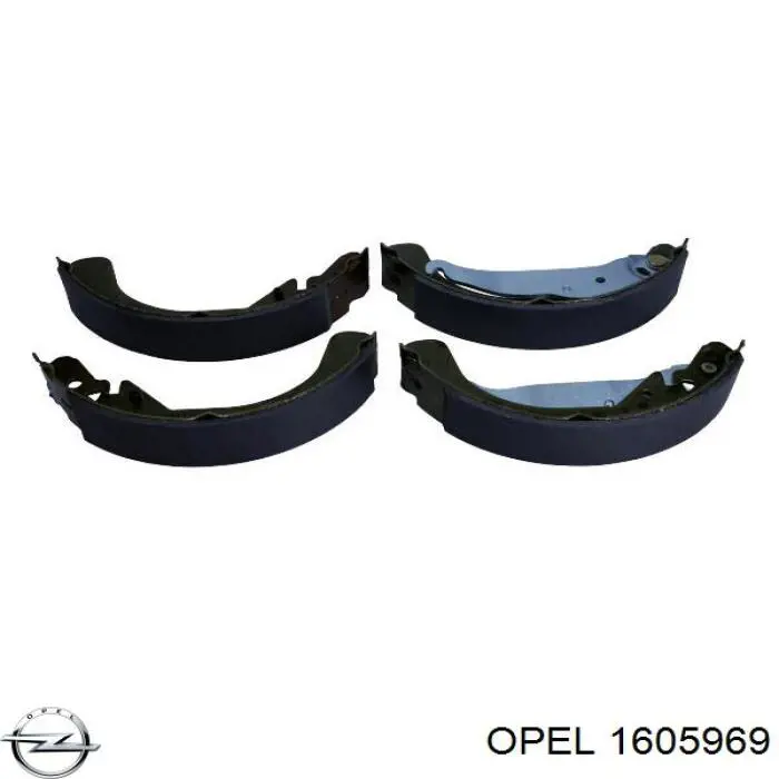 Купити 1605969 Opel Колодки гальмові задні, барабанні