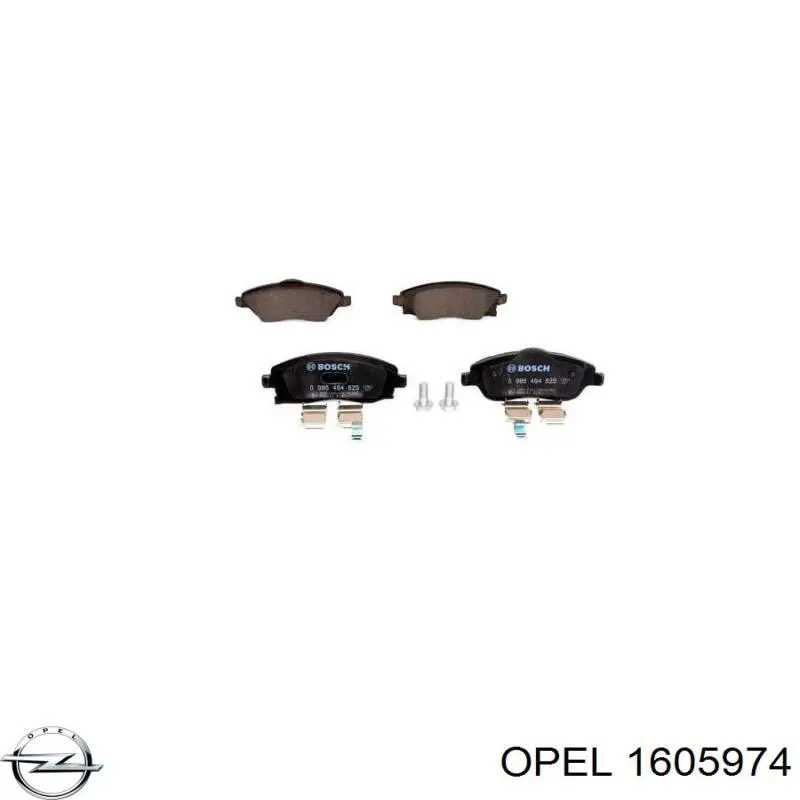Гальмівні колодки Opel 1605974 ціна, від 18.62 USD
