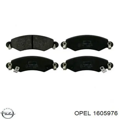 1605976 Opel колодки гальмівні передні, дискові
