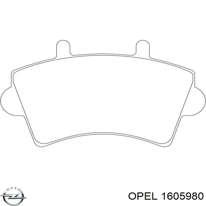 Купити 1605980 Opel Колодки гальмівні передні, дискові