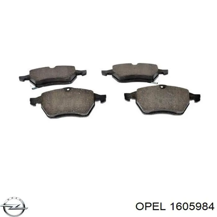 1605984 Opel колодки гальмівні передні, дискові