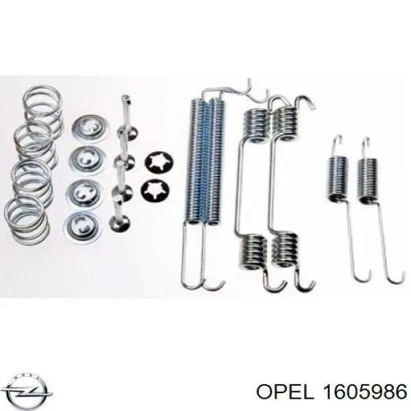 Монтажний комплект задніх барабанних колодок Opel 1605986 ціна, від 5.72 USD