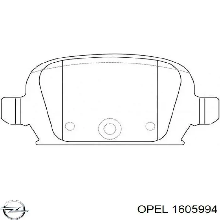 Задні гальмівні колодки 1605994 Opel