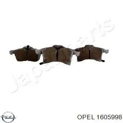 Купити 1605998 Opel Колодки гальмівні передні, дискові