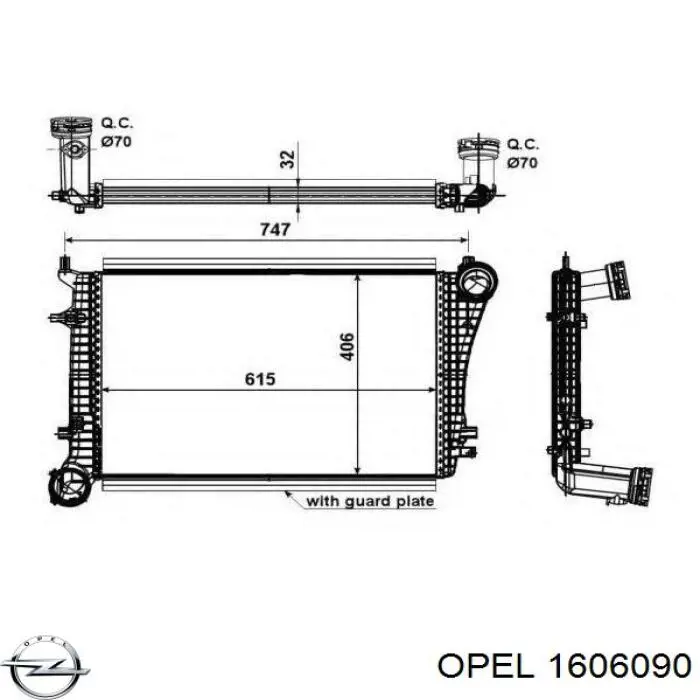 Вкладиші коленвала, корінні, комплект, 1-й ремонт (+0,25) Opel 1606090 ціна, від 37.68 USD