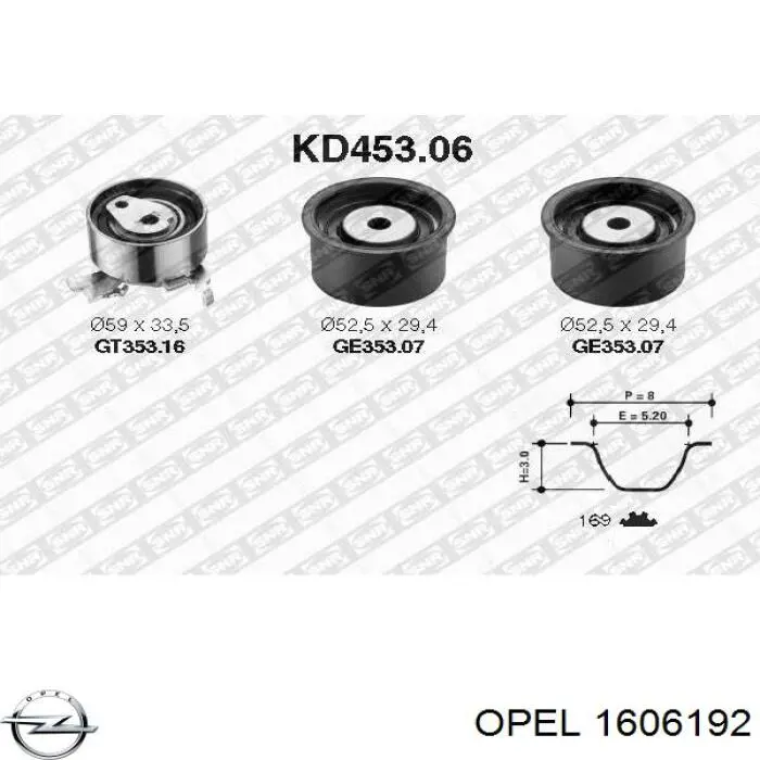 Купити 1606192 Opel ГРМ ремень
