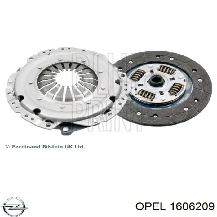Купити 1606209 Opel Комплект зчеплення (диск, корзина, підшипник)