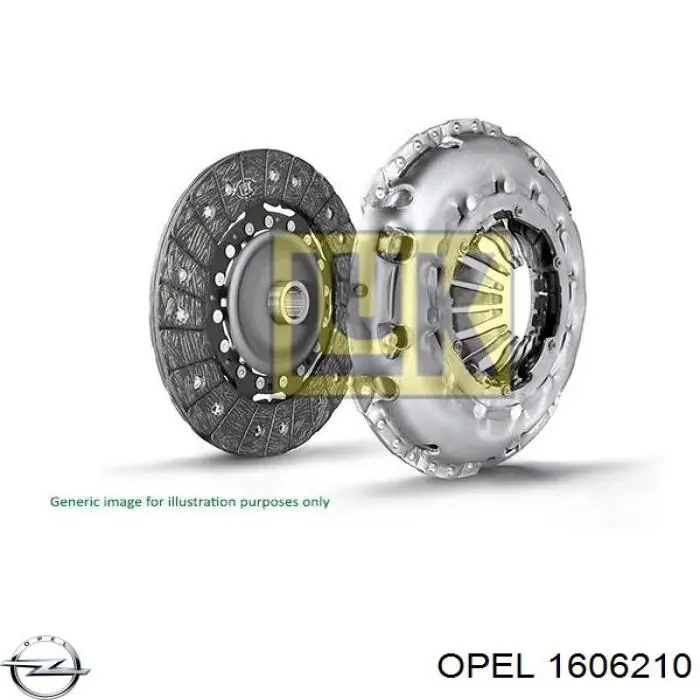 1606210 Opel комплект зчеплення (3 частини)