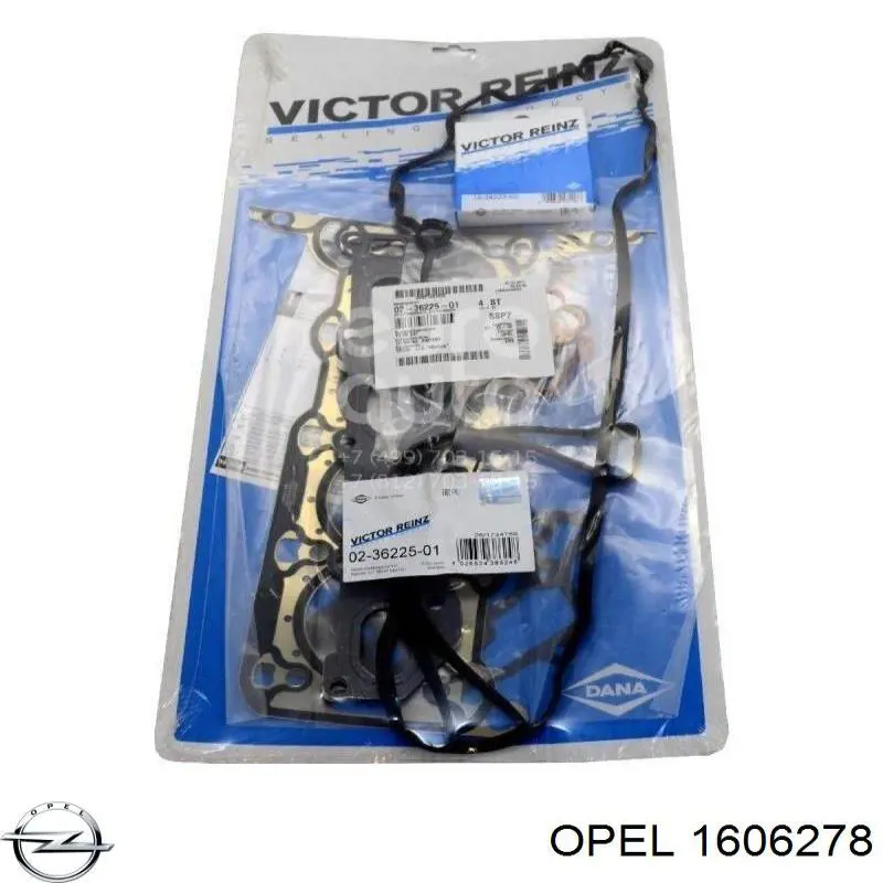 Комплект прокладок двигуна, верхній Opel 1606278 ціна, від 65.20 USD