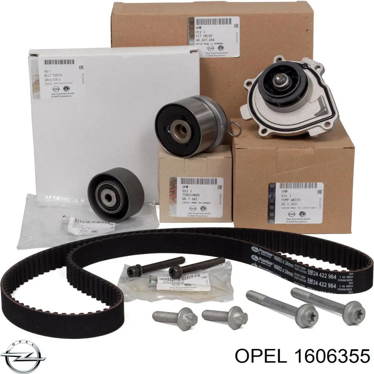Комплект ГРМ Opel 1606355 ціна, від 98.79 USD