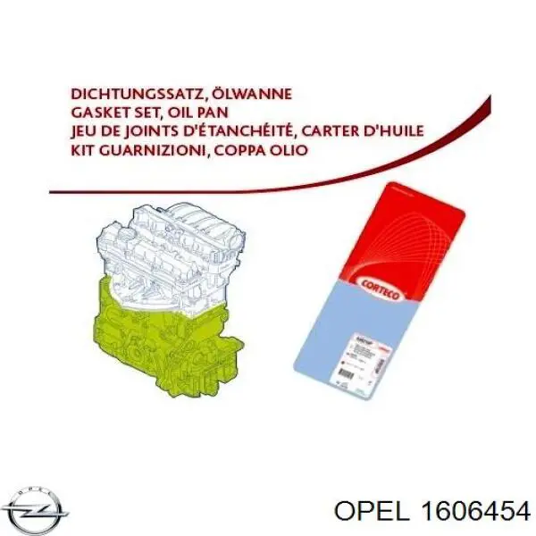 Купити 1606454 General Motors Комплект прокладок двигуна, нижній