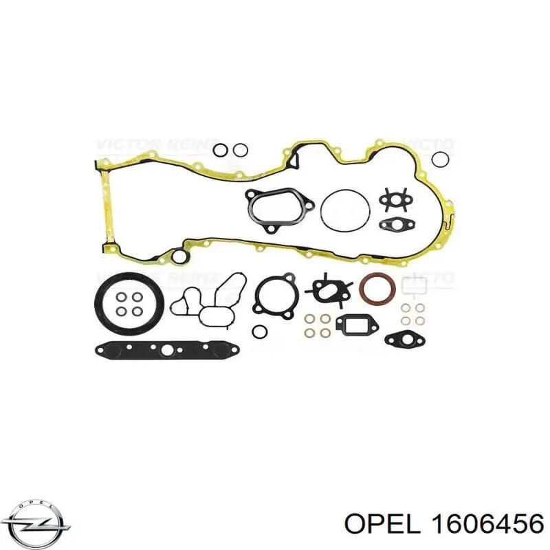 Комплект прокладок двигуна, нижній Opel 1606456 ціна, від 53.61 USD