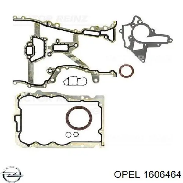 Комплект прокладок двигуна, нижній Opel 1606464 ціна, від 62.33 USD