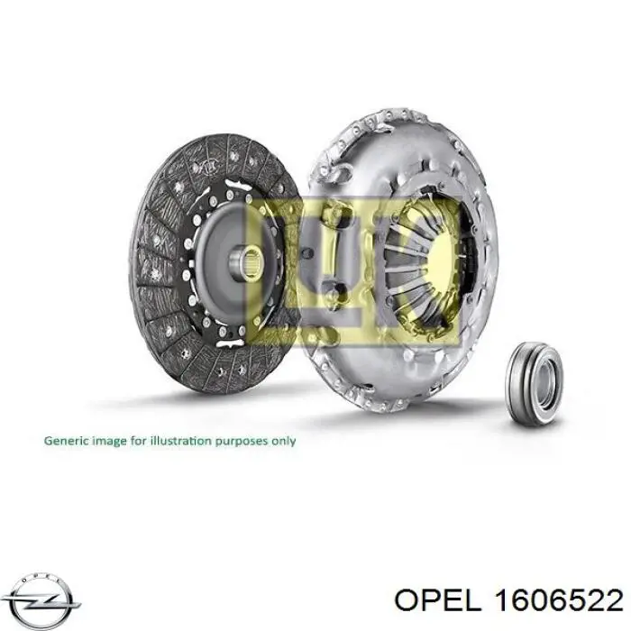 1606522 Opel комплект зчеплення (3 частини)