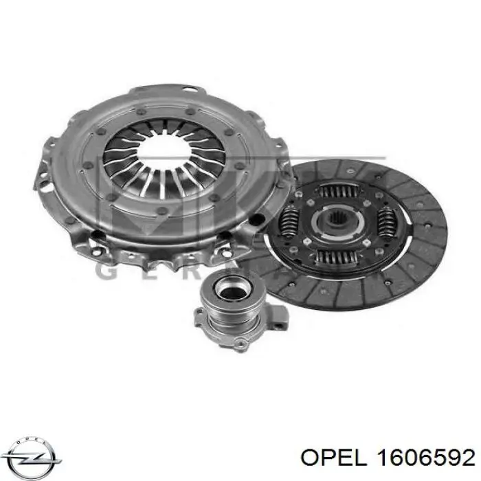 1606592 Opel комплект зчеплення (3 частини)