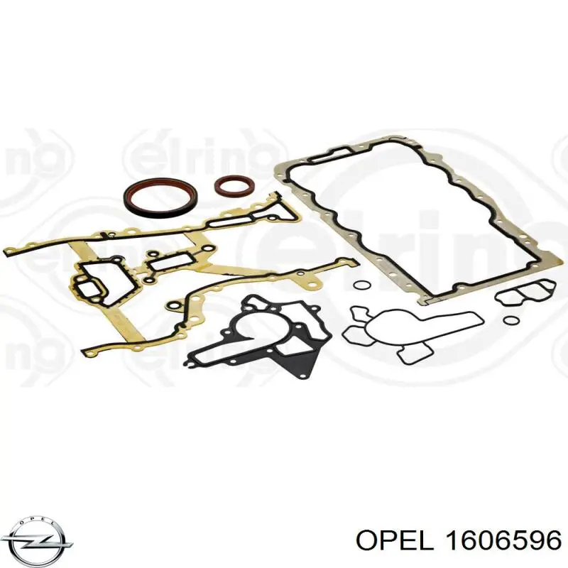 Комплект прокладок двигуна, нижній Opel 1606596 ціна, від 62.46 USD