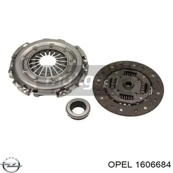 Купити 1606684 Opel Комплект зчеплення (диск, корзина, підшипник)
