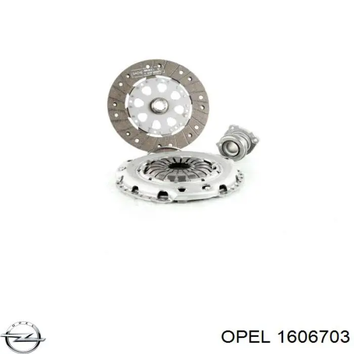 Купити 1606703 Opel Комплект зчеплення (диск, корзина, підшипник)