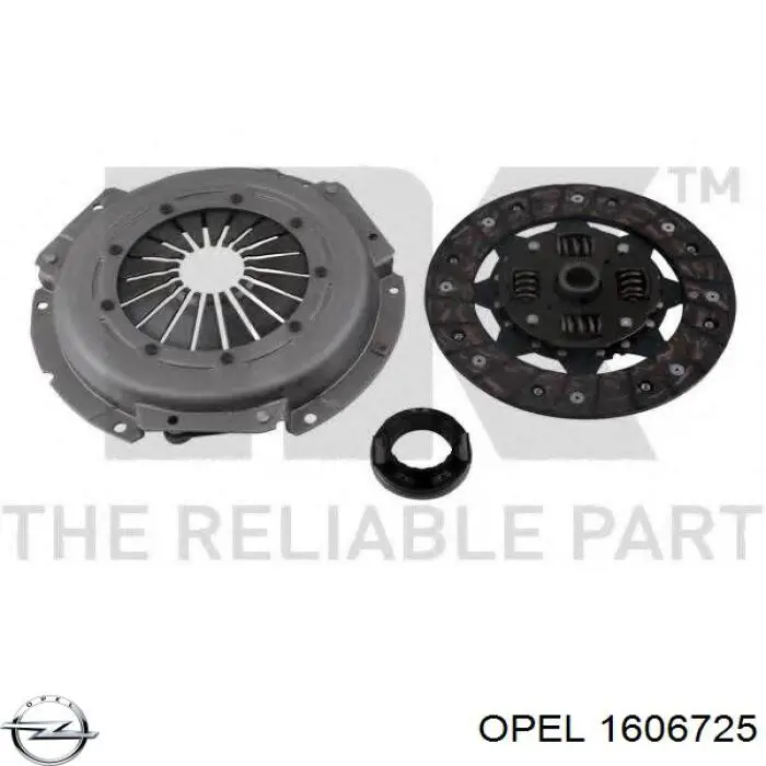 Купити 1606725 Opel Комплект зчеплення (диск, корзина, підшипник)