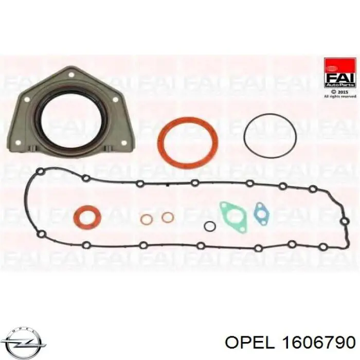 Комплект прокладок двигуна, нижній Opel 1606790 ціна, від 24.37 USD