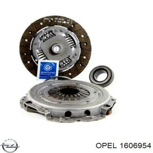 Купити 1606954 Opel Комплект зчеплення (диск, корзина, підшипник)