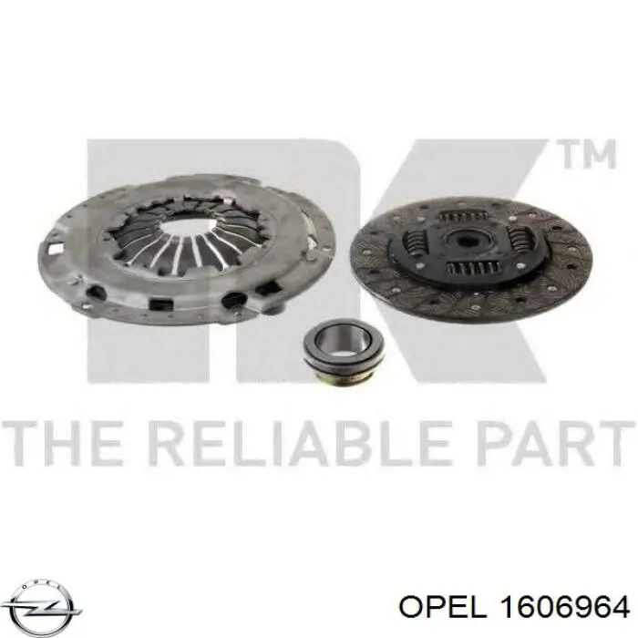 1606964 Opel комплект зчеплення (3 частини)