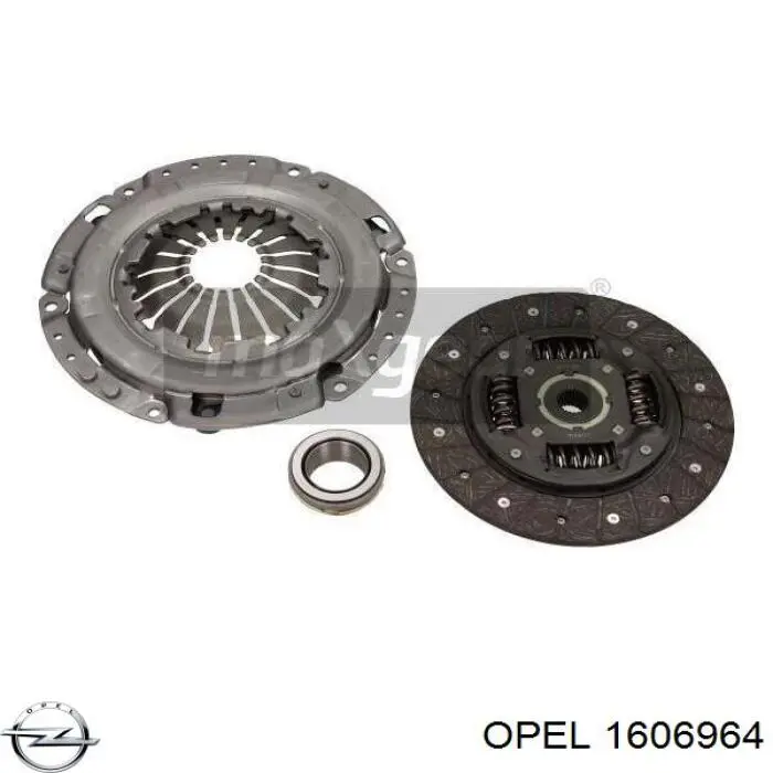 Купити 1606964 Opel Комплект зчеплення (диск, корзина, підшипник)
