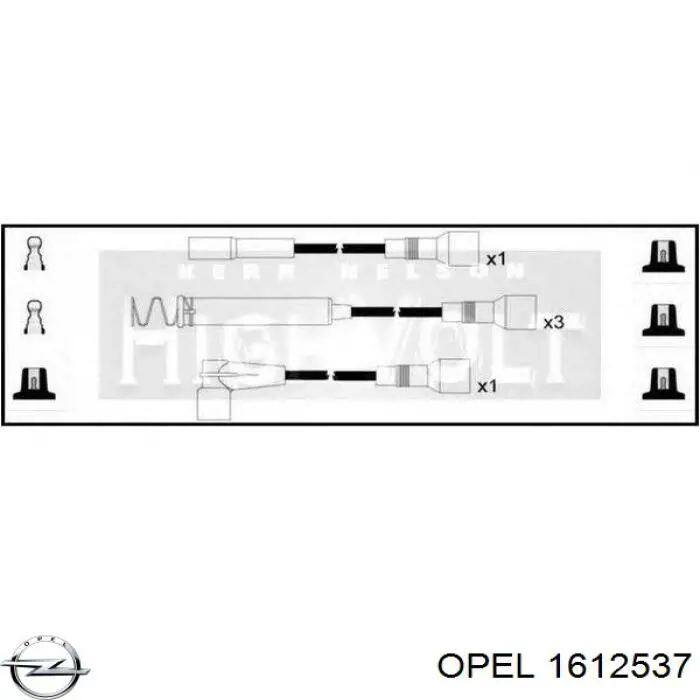 Купити 1612537 Opel Провід високовольтні, комплект