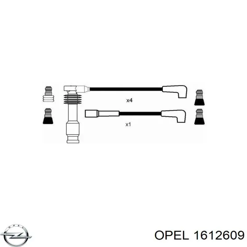 1612609 Opel Проводи високовольтні