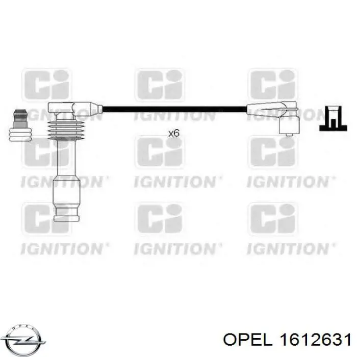 Дріт високовольтні, комплект 1612631 Opel