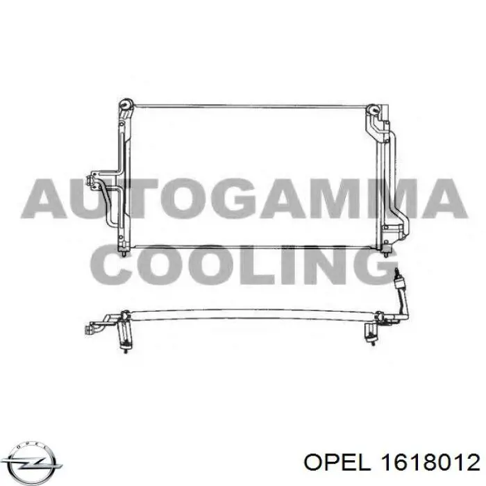 1618012 Opel радіатор кондиціонера