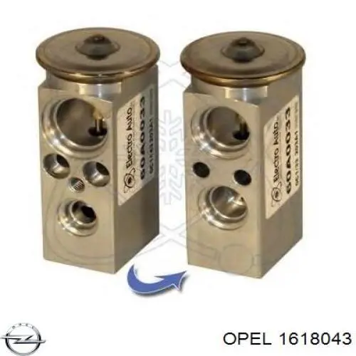 1618043 Opel клапан trv, кондиціонера