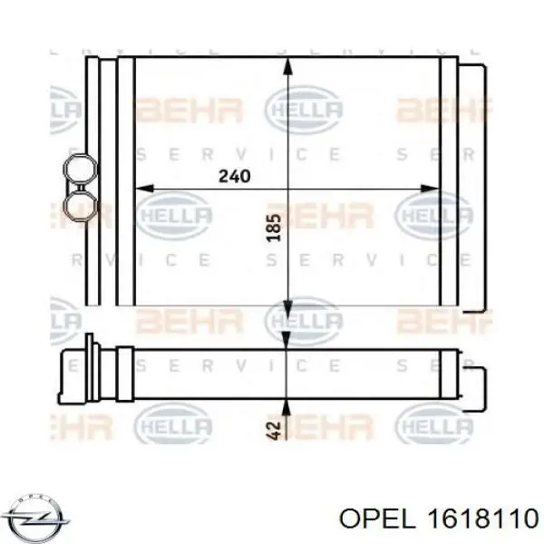 Радіатор пічки (обігрівача) Opel 1618110 ціна, від 21.93 USD