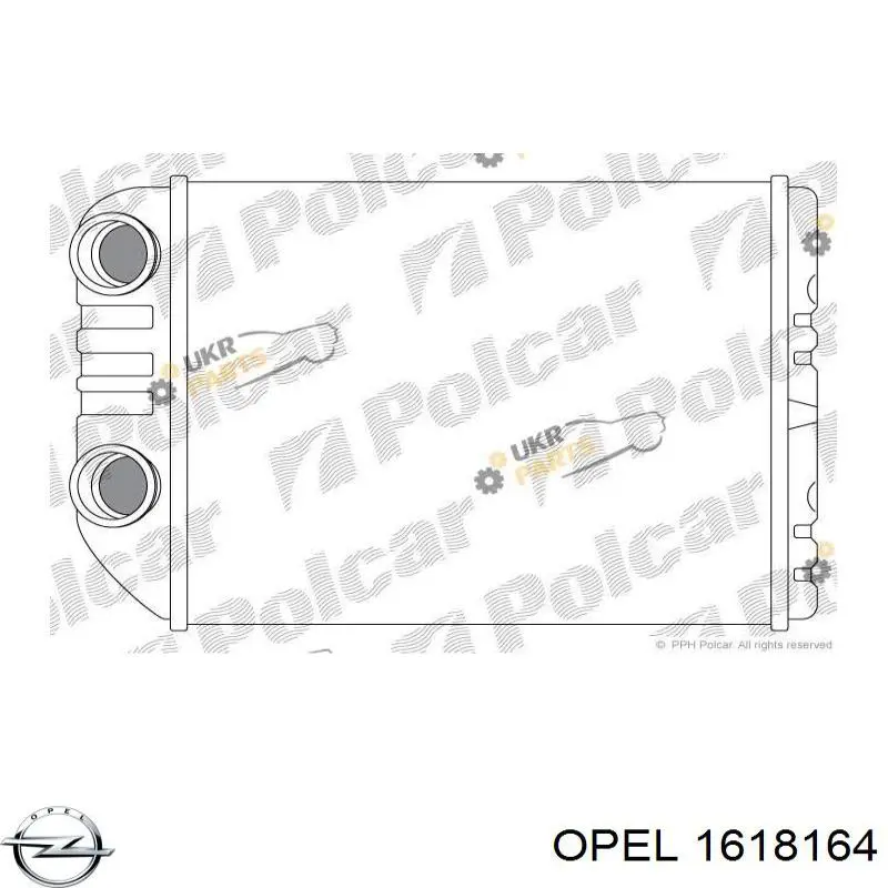 9118439 Opel Радіатор опалювача салону