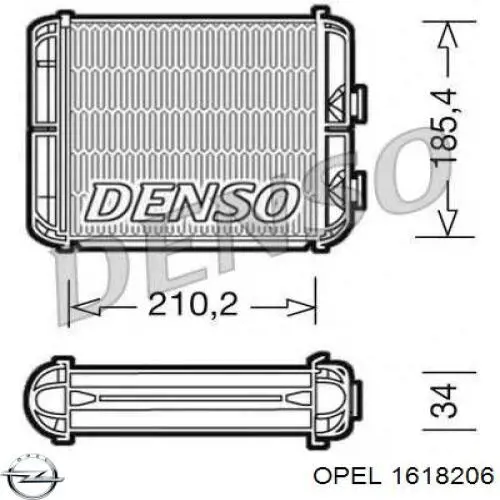 1618206 Opel радіатор пічки (обігрівача)