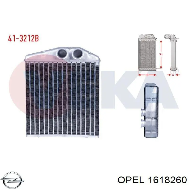 1618260 Opel радіатор пічки (обігрівача)