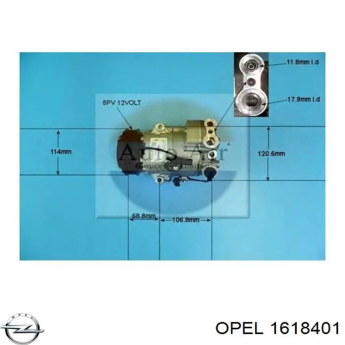 1618401 Opel компресор кондиціонера