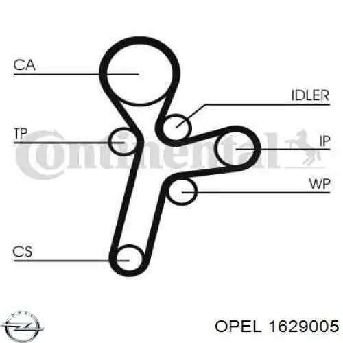 Комплект ГРМ Opel 1629005 ціна, від 113.18 USD