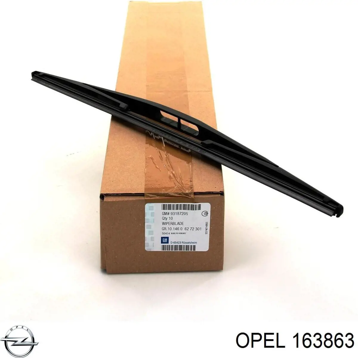 Молдинг лобового скла, нижній 163863 Opel