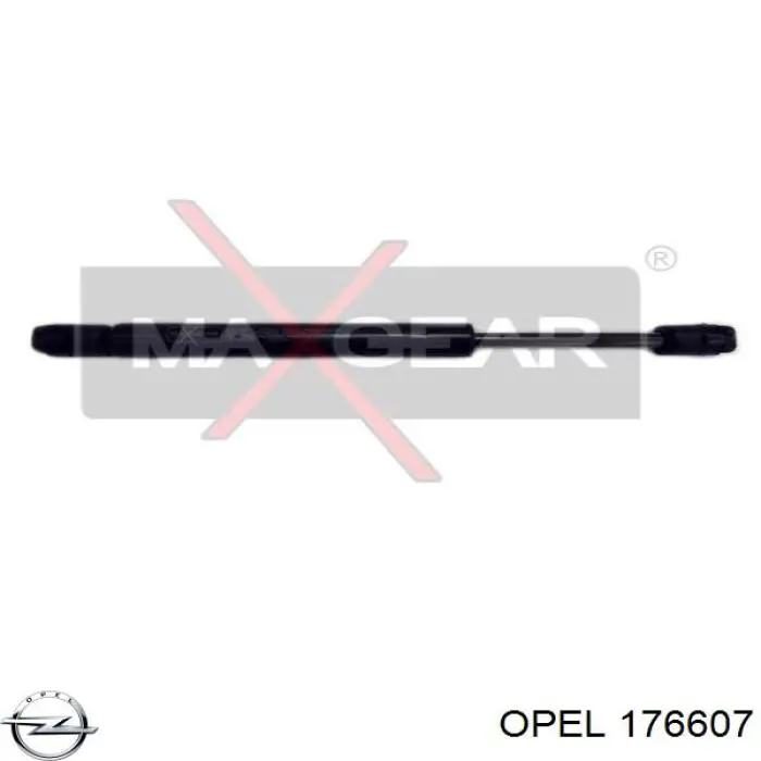 176607 Opel Амортизатор кришки багажника / двері 3/5-ї задньої
