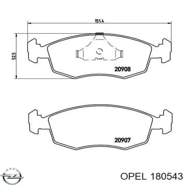 180543 Opel супорт радіатора в зборі/монтажна панель кріплення фар