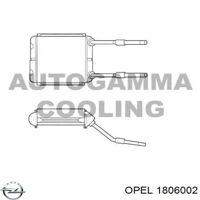 Радіатор пічки (обігрівача) 1806002 Opel