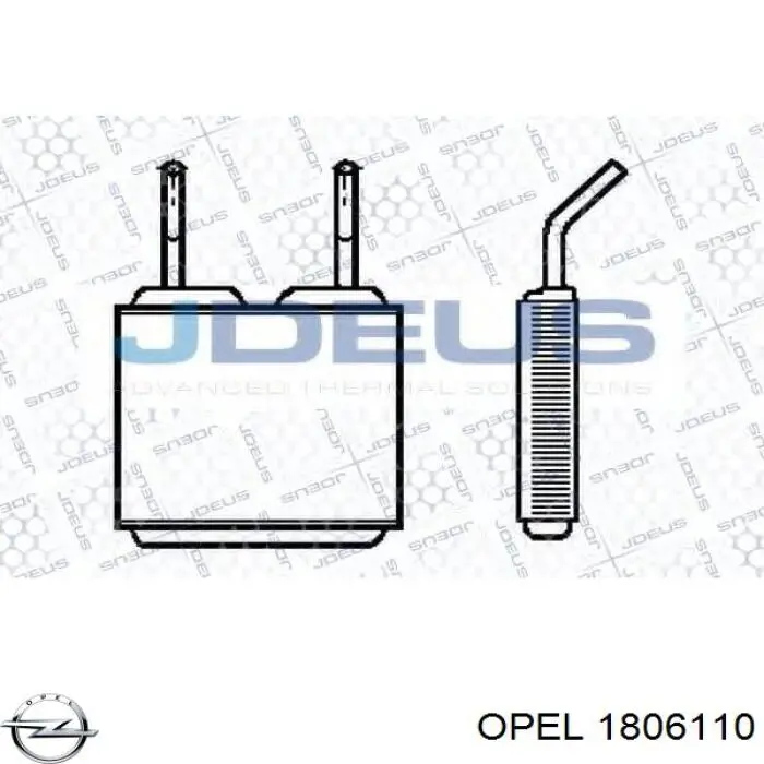 1806110 Opel радіатор пічки (обігрівача)