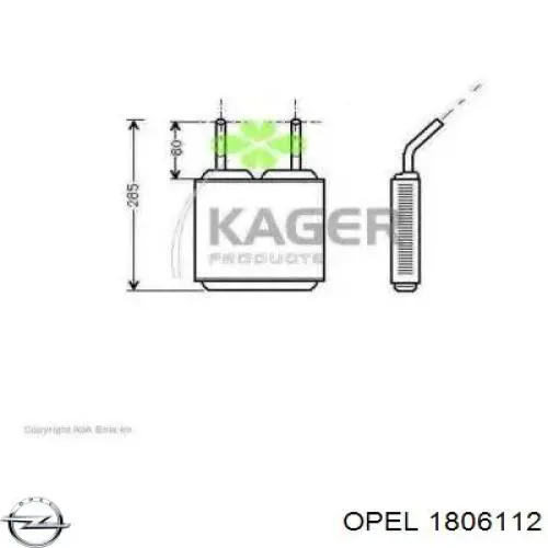 1806112 Opel радіатор пічки (обігрівача)