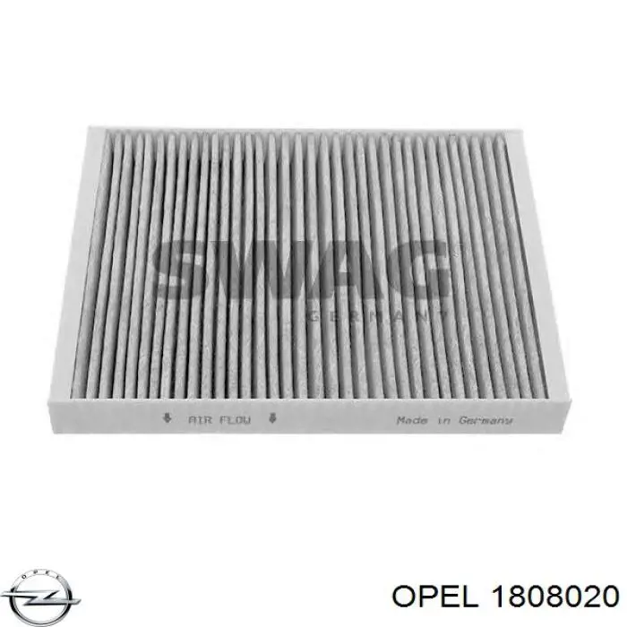 Фільтр повітряний обігрівача Opel 1808020 ціна, від 11.39 USD