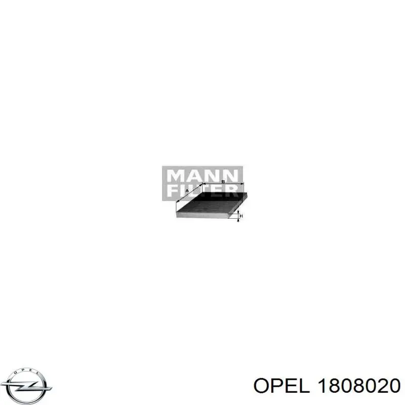 Повітряний фільтр салону Opel 1808020