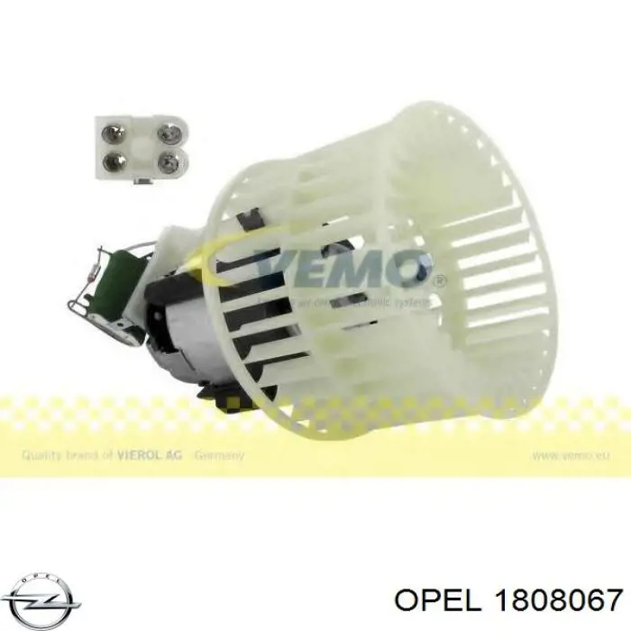 1808067 Opel двигун вентилятора пічки (обігрівача салону)