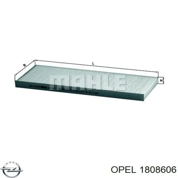 Фільтр повітряний обігрівача Opel 1808606 ціна, від 12.58 USD